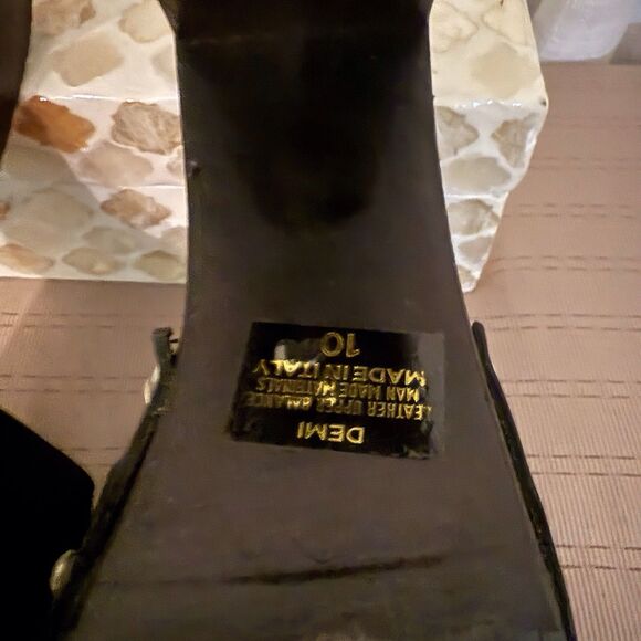 Vintage Candies‎ Black Suede Platforms 90s Y2K Studded Made In Italy Size 10 - Picture 5 of 8